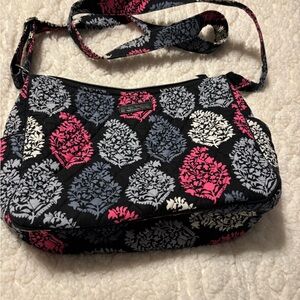 Vera Bradley crossbody grey and pink purse